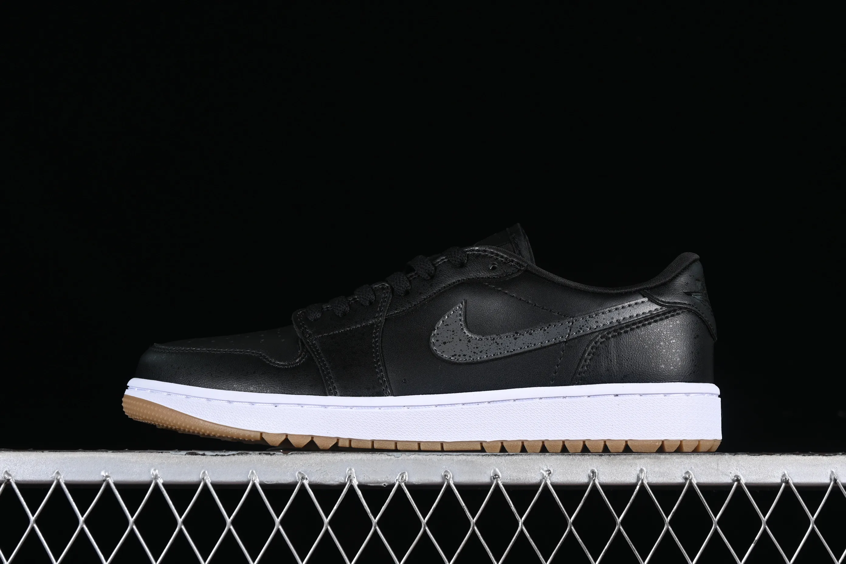 All categories Air Jordan Jordan series basketball shoes Air Jordan 1 Low Z version Air Jordan 1 Low Golf "Black Snake Pattern" AJ1 Joe 1 new golf version raw rubber black DD9315-005